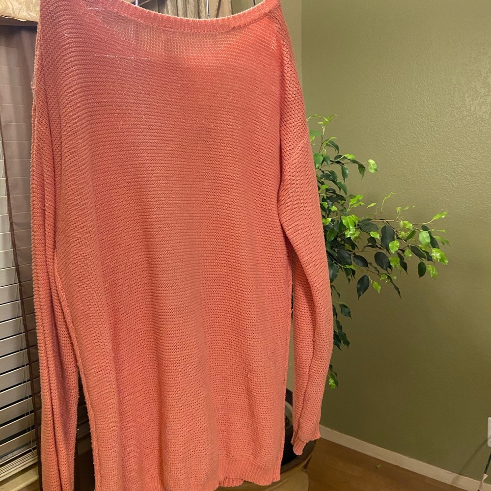 Pink wooden long sleeve sweatshirt